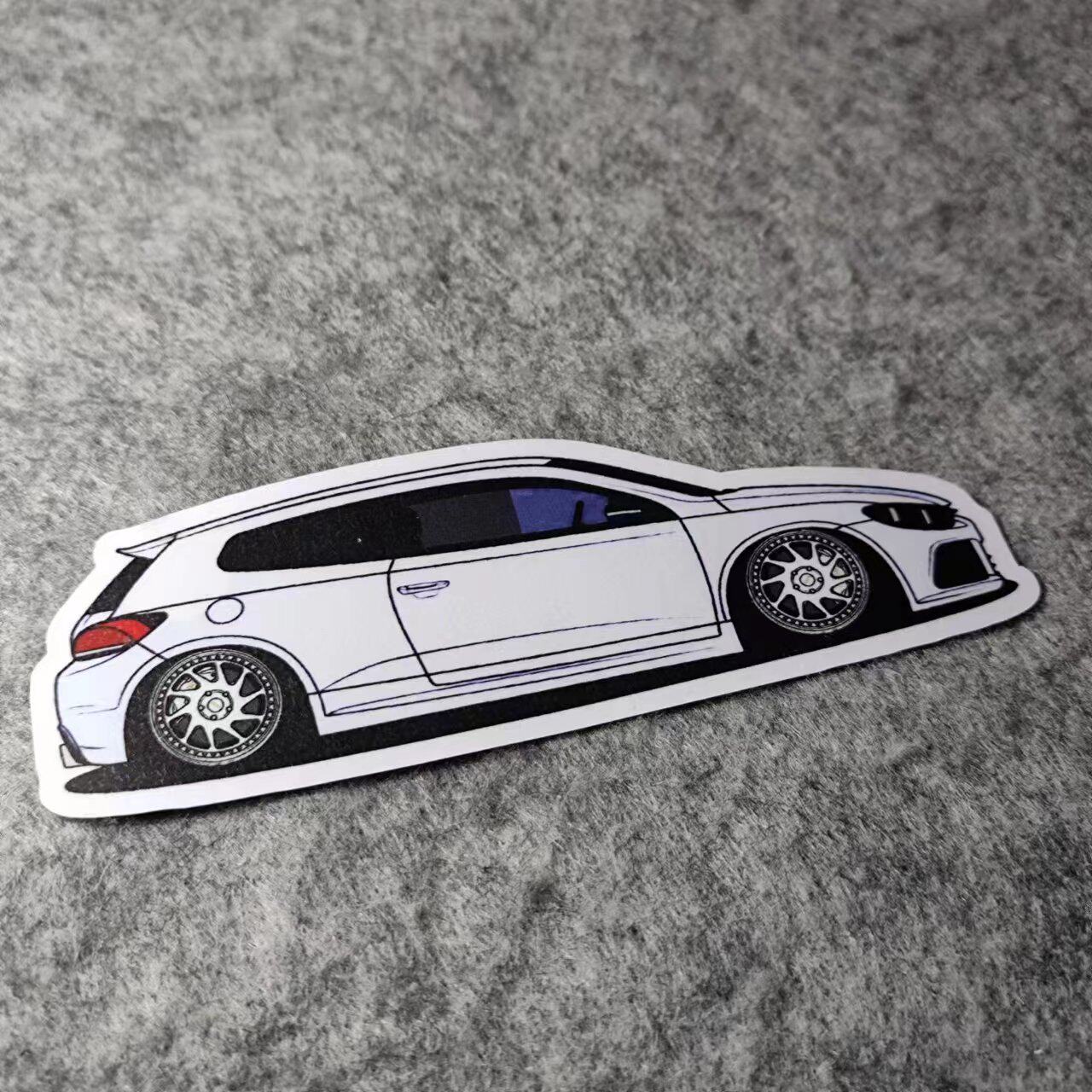 3m磨砂时尚汽车车身个性改装贴纸摩托划纹贴贴画反光贴车贴d2824