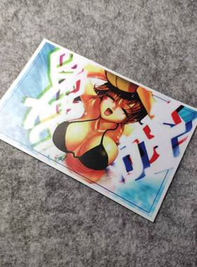 潮流改装二次元动漫汽车贴摩托贴纸侧窗二次元划纹烫画D1275