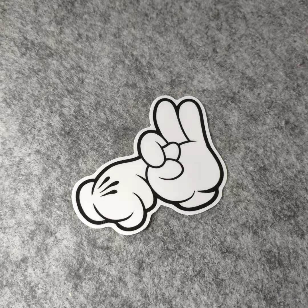 手势摩托搞笑改装贴尾箱