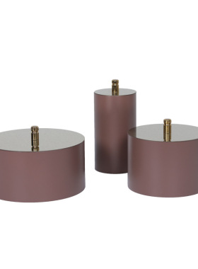 简约现代复古圆柱形圆筒收纳盒首饰盒装饰桌面摆件小众个性摆件