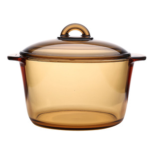 网红玻璃锅乐美雅玻璃锅琥珀锅晶彩锅汤锅炖锅明火直烧耐高温家用