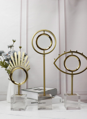 现代简约酒柜装饰品摆件家居饰品美式玄关创意书房办公室桌面摆设