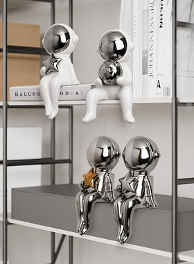 创意宇航员摆件电镀轻奢酒柜办公室装饰品客厅小摆件