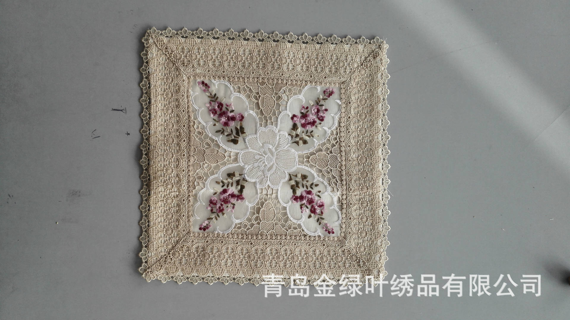 蕾丝水溶花边抱枕套汽车装饰用抱枕套