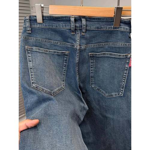 Mostarsea~轻奢覆古牛仔裤男士秋冬季加厚直筒长裤时尚商务休闲裤