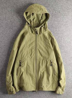 代购潮男秋季美式双层防水面料户外机能男士连帽风衣青年夹克外套