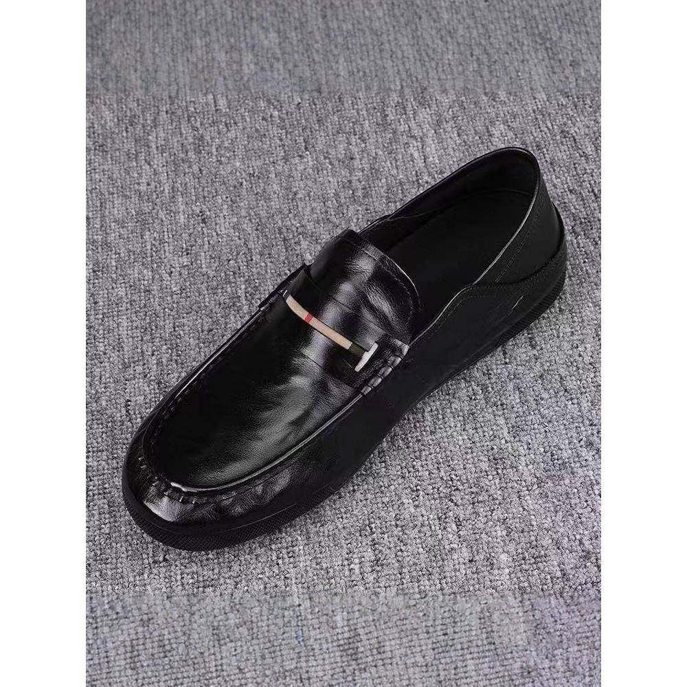 乐福鞋高级感男士厚底休闲皮鞋一脚蹬透气2025新款真皮豆豆鞋男款,流行男鞋,雨鞋,淘宝优惠券,粉丝福利购,淘宝优惠卷