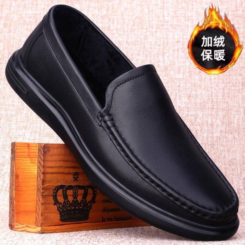 意大利设计风『DMXUXM』!高端大气!头层牛皮一脚蹬厚底休闲 皮鞋