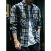 男长袖 BIAS潮牌纯棉格子衬衫 秋季 大码 百搭外套 宽松工装 neith