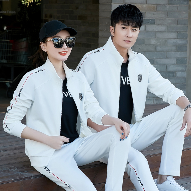 TWG潮牌情侣装运动套装男女春秋潮流高级感休闲卫衣跑步服三件套