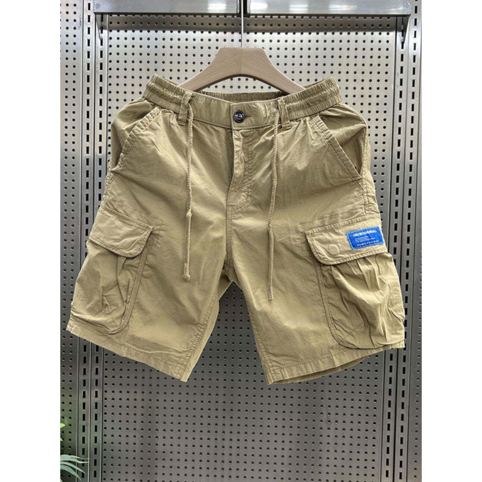 Mostarsea~夏季潮牌工装短裤男休闲宽松多口袋户外机车沙滩五分裤