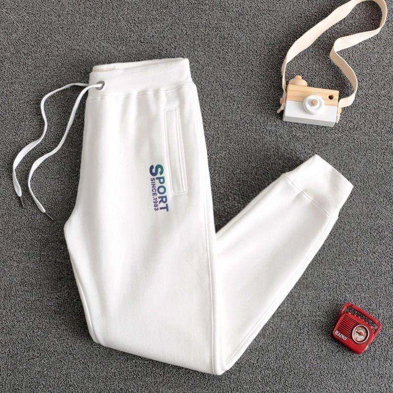 MAROLIO~高端潮牌！纯棉休闲运动裤男女秋冬季加绒束脚卫裤情侣款