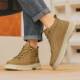 英伦风复古防滑厚底工装 潮牌高帮男鞋 休闲板鞋 加绒棉鞋 马丁靴 冬季