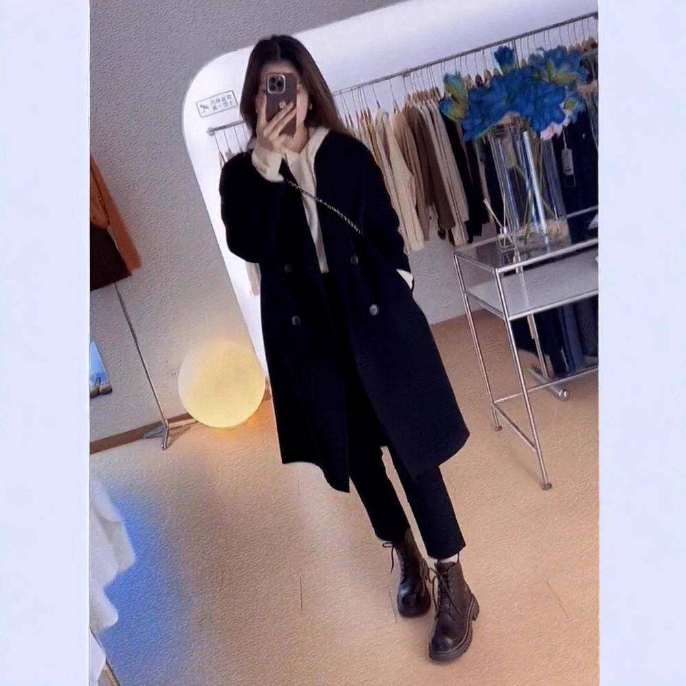2025新款冬季高级感羊毛呢大衣女胖mm中长款韩版呢子外套大码女装,女装/女士精品,大码呢大衣,淘宝优惠券,粉丝福利购,淘宝优惠卷