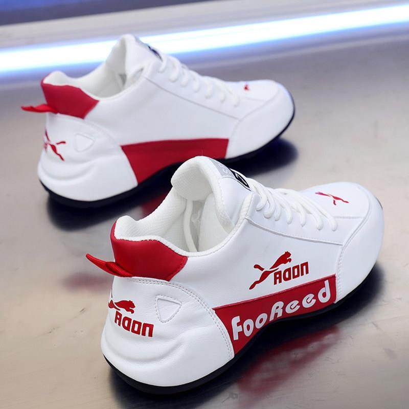 真皮防臭透气加绒棉鞋2024秋冬新款皮蓬小白鞋男女情侣休闲运动鞋