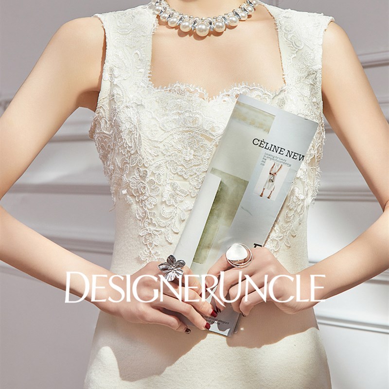 【DGU】小香风连衣裙女法式浪漫气质名媛蕾丝小个子大方得体穿搭