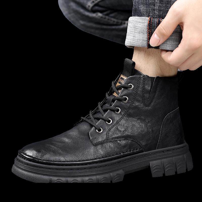 2025秋冬季新款厚底百搭马丁靴男款高帮休闲男靴潮流靴子保暖男鞋