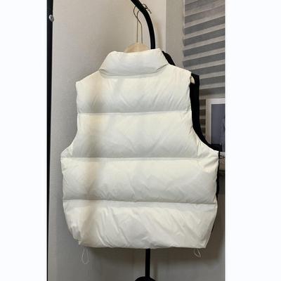 白色羽绒马甲女秋冬新款90白鸭绒羽绒服宽松坎肩背心外穿立领外套