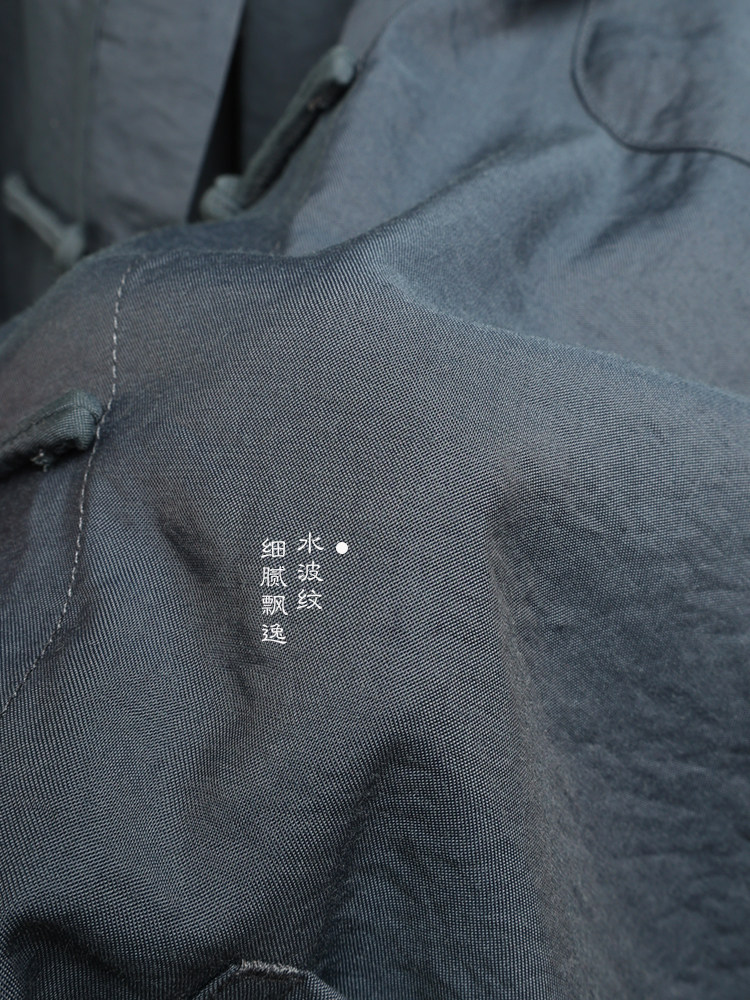 WATER RIPPLE SPRING SUMMER FABRIC MONK SHORT GOWN SUMMER THIN COTTON MONK SUIT LOOSE MONK ROBE