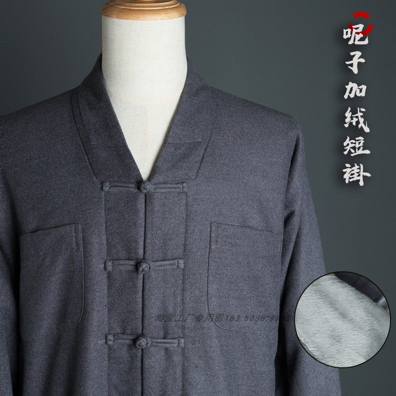 冬季加绒保暖呢子免绑腿短褂僧服秋冬棉服加厚毛呢衣祥仁小褂僧衣,男装,其他民族服装,淘宝优惠券,粉丝福利购,淘宝优惠卷