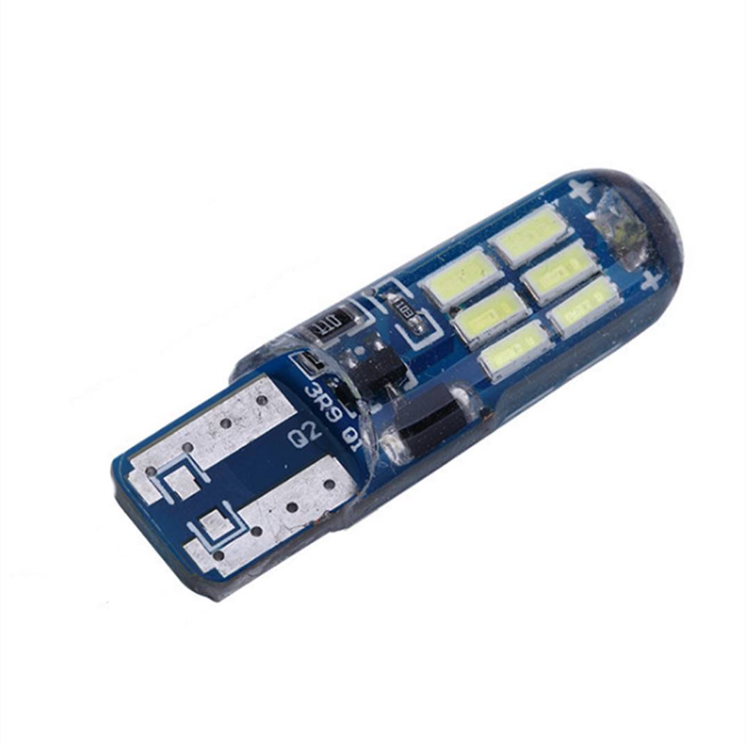 汽车示宽灯led透镜日行灯改装通用行车灯t10冰蓝小灯常亮加爆闪