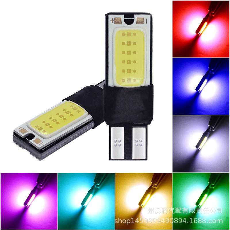 汽车示宽灯改装T10高亮灯泡超亮示廓透镜日行车灯冰蓝led小灯聚光