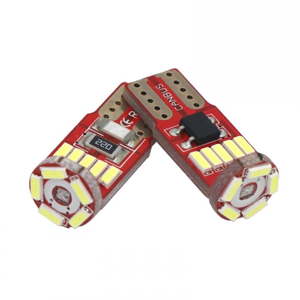 汽车示宽灯改装T10高亮灯泡超亮示廓透镜日行车灯冰蓝led小灯聚光