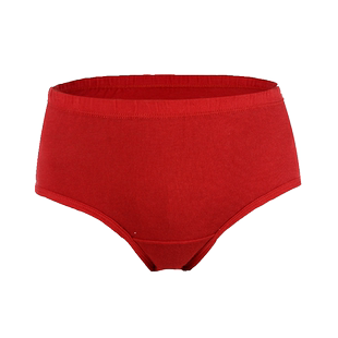 AB内裤女士高腰纯棉三角内裤大红本名年婚庆红袜老年大码老式短裤