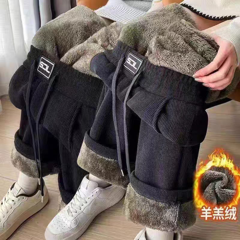 【买一送一】冬季加绒加厚保暖裤女妈妈装裤子女大码休闲裤阔腿裤,女装/女士精品,卫裤,淘宝优惠券,粉丝福利购,淘宝优惠卷