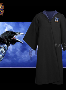 哈利波特电影周边校服鹰院魔法袍 拉文克劳秋张卢娜cosplay学院袍