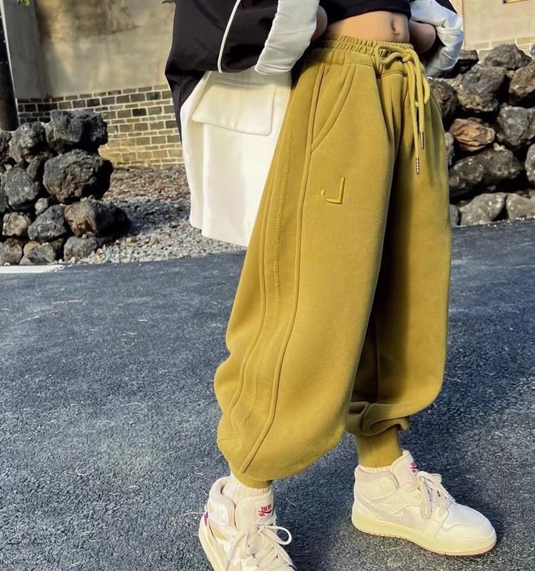 女童加厚加绒裤子儿童冬季保暖裤