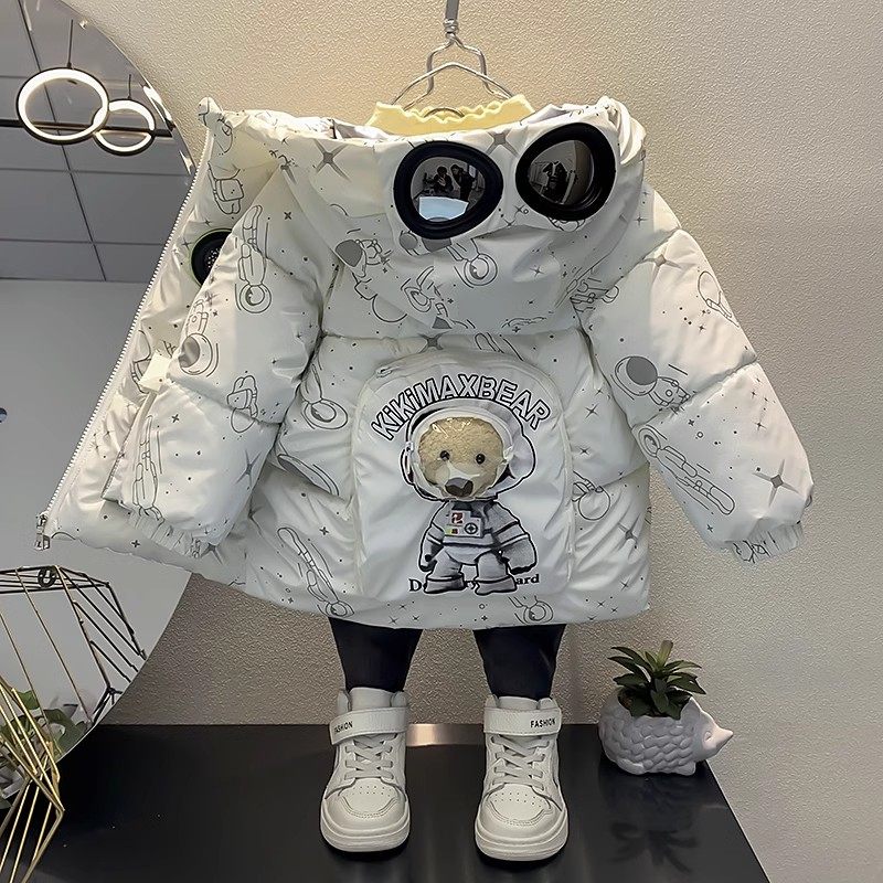 男孩女孩冬季免洗加厚太空熊棉服