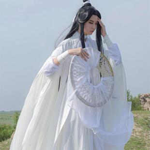谢怜cos服女大袖衫魏晋风清平调汉服古装晓星尘广袖流仙裙写真