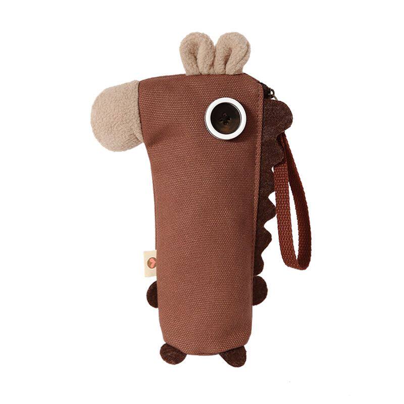 三色补丁笔袋韩国创意简约女生文具盒 大容量帆布可爱学生铅笔袋