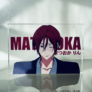 松冈凛Free男子游泳部动漫亚克力砖漫画二次元立牌卡通桌面摆件