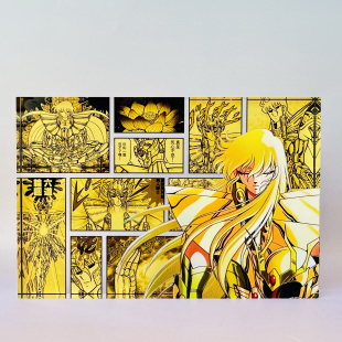 圣斗士星矢沙加动漫周边定制二次元立牌卡通桌面摆件漫画亚克力砖