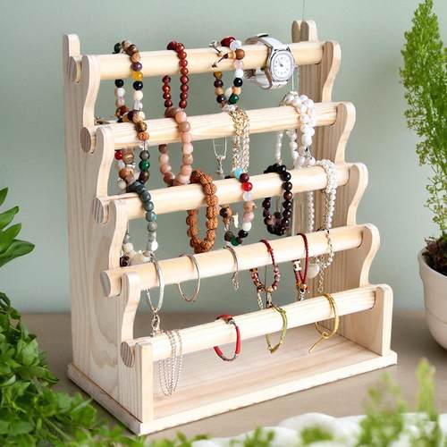手镯手串手表手链首饰展示架夜市摆摊展示架珠宝文玩实木多层收纳