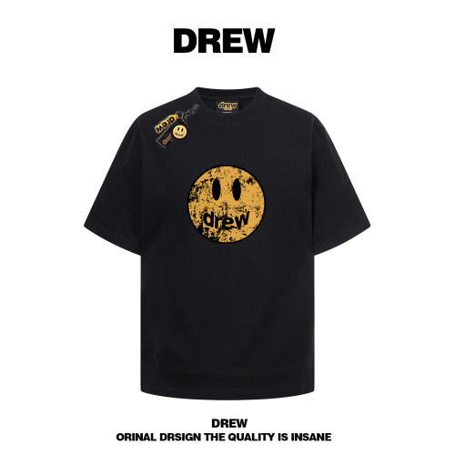 官网drew做旧笑脸短袖t恤男女INS