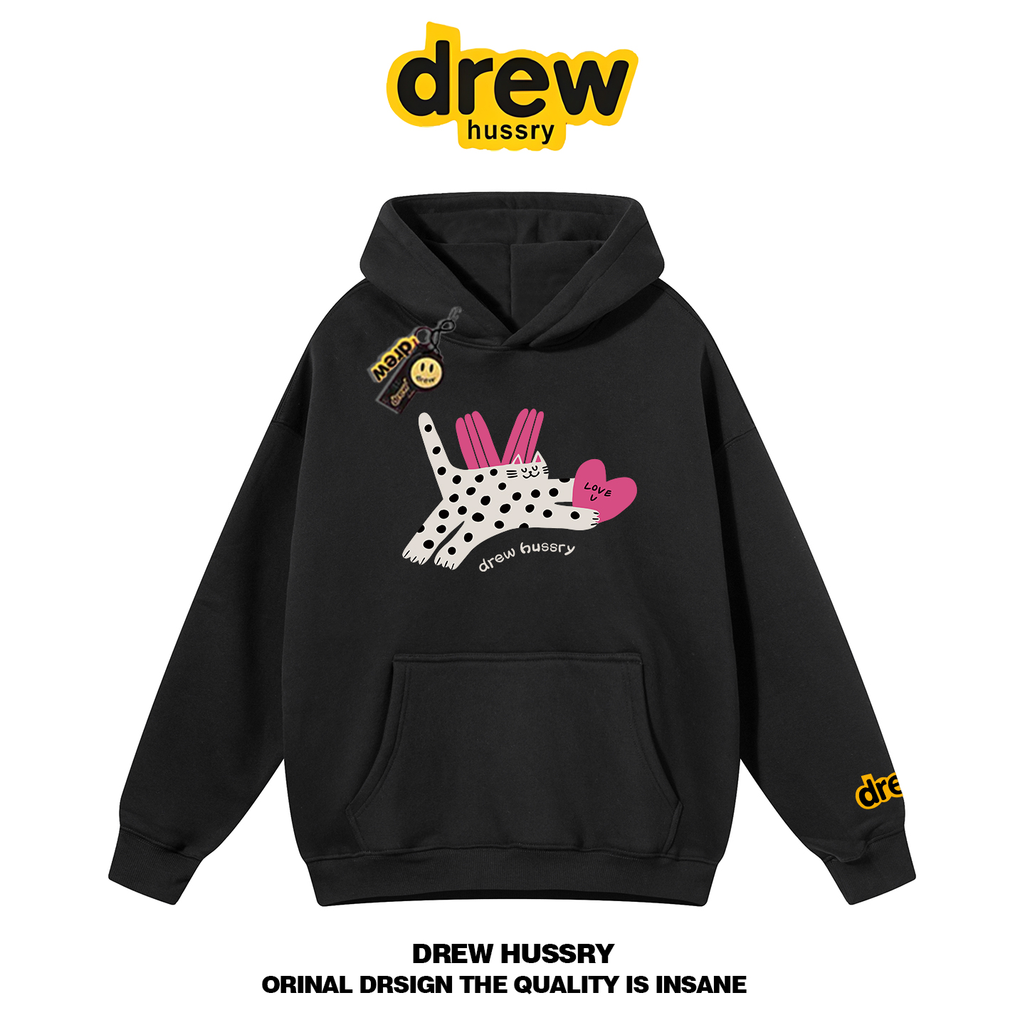 官网drew潮牌虞书欣同款卫衣男女