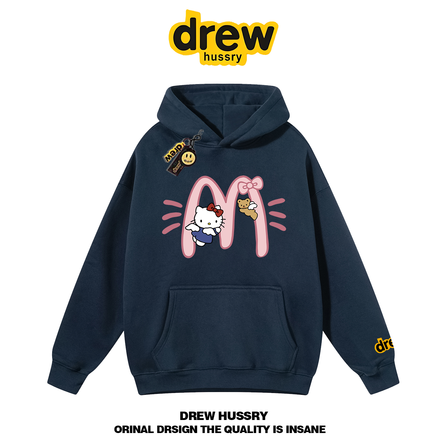 官网drew麦当劳Kitty猫卡通卫衣