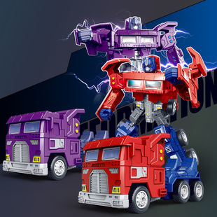 儿童益智玩具汽车宝宝皓童变形机器人惯性车男孩卡车战警货车模型