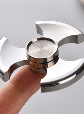 指尖陀螺EDC不锈钢战斧旋转持久静音平稳黑科技成人儿童解压玩具