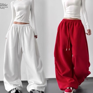 子嘻哈阔腿束脚舞蹈爵士跳舞长裤 美式 街头jazz宽松休闲直筒卫裤