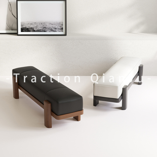 中古风实木长凳卧室床尾凳家用入户客厅复古风沙发凳条凳换鞋凳子