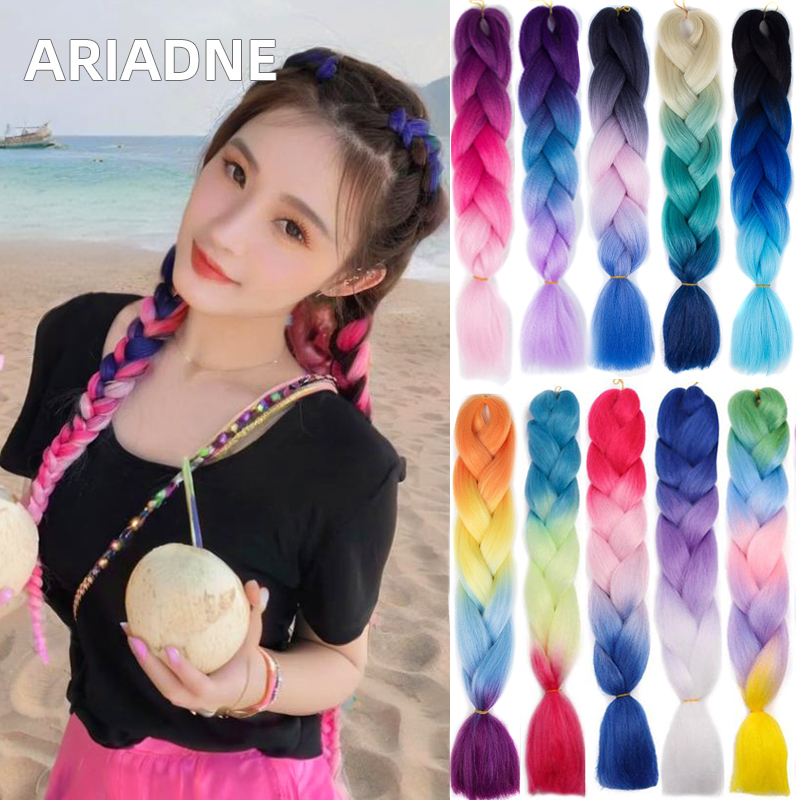 彩编脏脏辫拳击辫渐变色假发