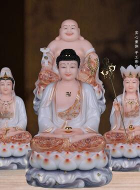 观音佛像汉白玉南海佛堂摆件