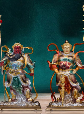 了凡居铜韦陀菩萨佛像寺庙伽蓝菩萨神像关公像保平安供奉客厅摆件