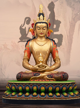 无量寿佛铜像摆件家用