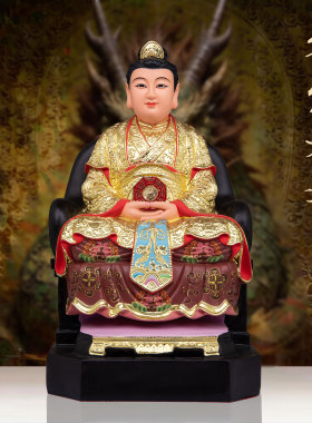 树脂彩绘无生老母神像供奉