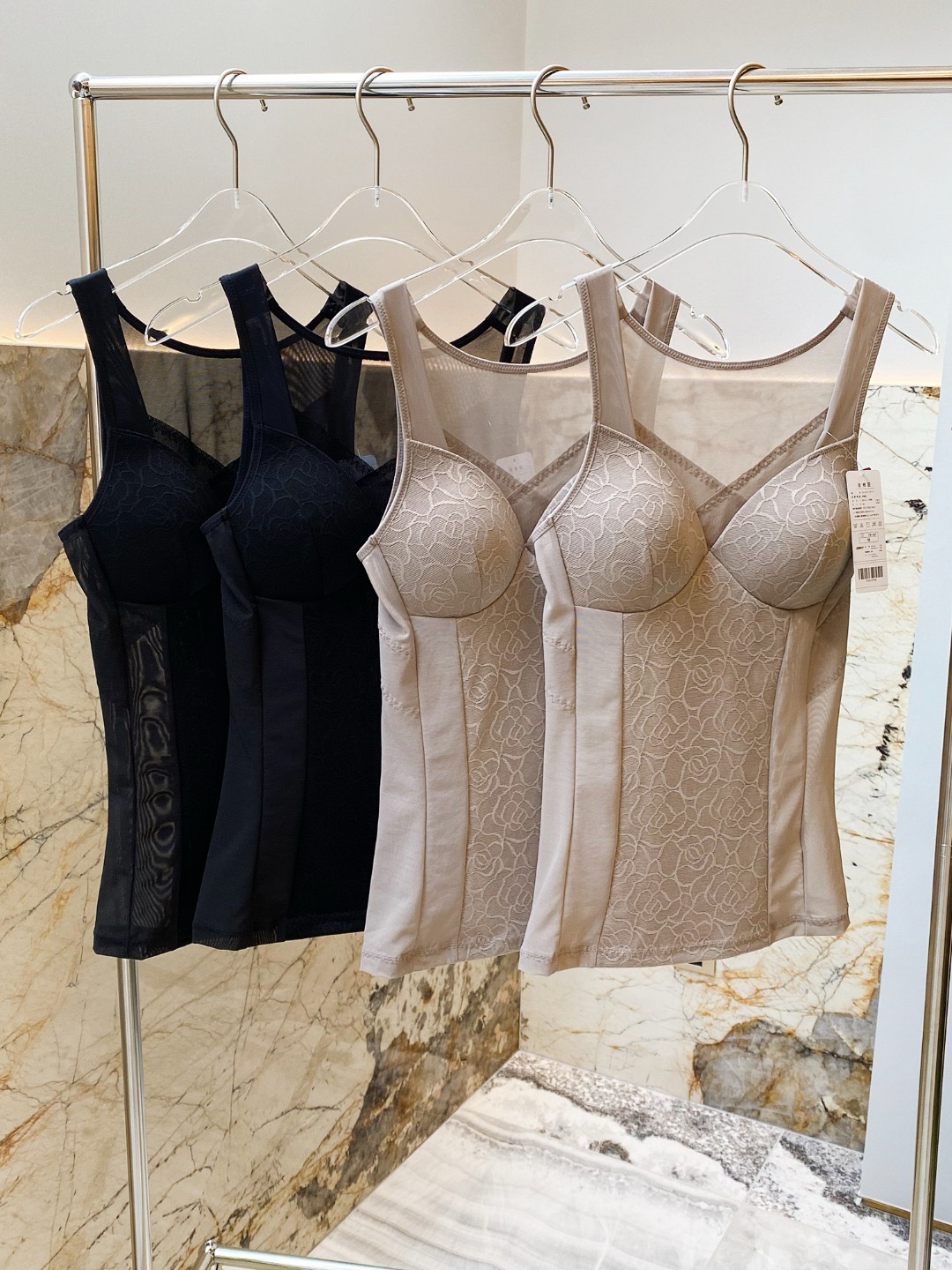 性感网纱免穿文胸美背束腰塑身衣